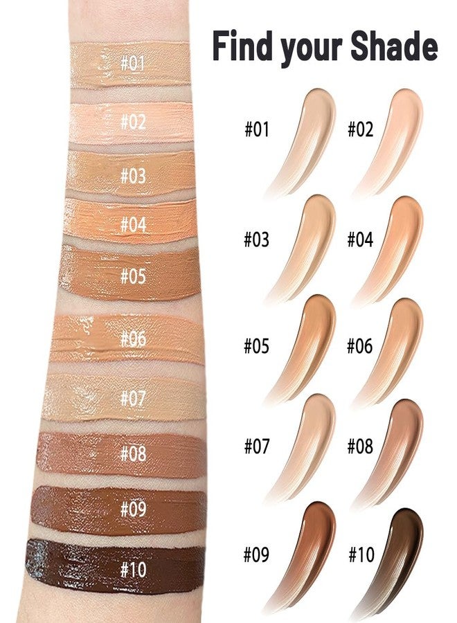 QIDSTERS 2 in 1 Foundation Concealer, Lightweight Creamy Long Lasting Face Makeup for Combination Oily Skin, Conceals Dark Circles Under Eyes Dark Spots and Blemishes, Vegan Cruelty-Free, Cappuccino - Image 5